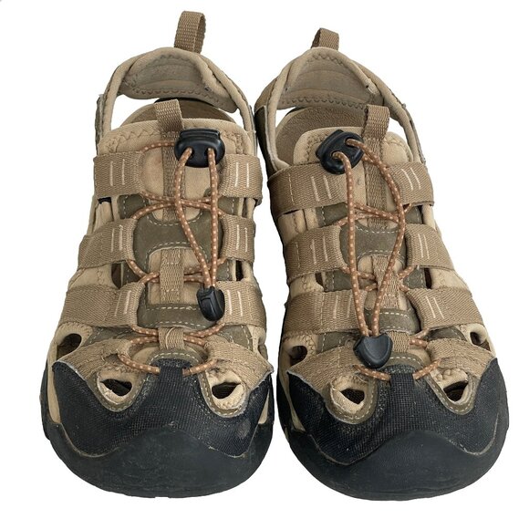 Atika W107 Womens 7 Tan Hybrid Water Trail Hiking Athletic Drawstring Sandals - Picture 1 of 12
